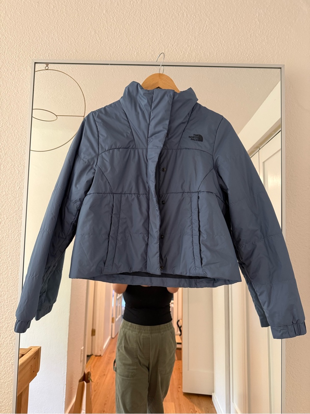 The North Face Women's Slate Blue Short Puffer Jacket